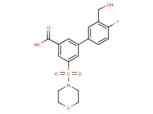 4'-fluoro-3'-(hydroxymethyl)-5-(thiomorpholin-4-ylsulfonyl)biphenyl-3-carboxylic acid