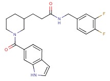 N-(3,4-difluorobenzyl)-3-[1-(1H-indol-6-ylcarbonyl)-3-piperidinyl]propanamide