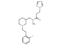 N-({1-[2-(2-fluorophenyl)ethyl]-3-piperidinyl}methyl)-N-methyl-3-(1H-1,2,4-triazol-1-yl)propanamide