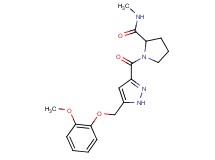 1-({5-[(2-methoxyphenoxy)methyl]-1H-pyrazol-3-yl}carbonyl)-N-methylpyrrolidine-2-carboxamide