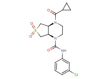 (4aS*,7aR*)-N-(3-chlorophenyl)-4-(cyclopropylcarbonyl)hexahydrothieno[3,4-b]pyrazine-1(2H)-carboxamide 6,6-dioxide