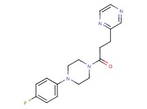 2-{3-[4-(4-fluorophenyl)-1-piperazinyl]-3-oxopropyl}pyrazine trifluoroacetate