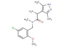 2-amino-N-(5-chloro-2-methoxybenzyl)-2-(3,5-dimethyl-1H-pyrazol-4-yl)-N-methylacetamide