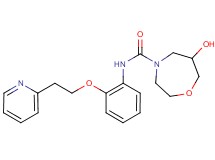 6-hydroxy-N-[2-(2-pyridin-2-ylethoxy)phenyl]-1,4-oxazepane-4-carboxamide