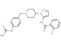 N-(1-{1-[4-(acetylamino)benzyl]-4-piperidinyl}-1H-pyrazol-5-yl)-2-chlorobenzamide