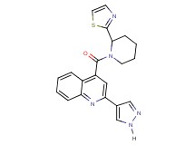 2-(1H-pyrazol-4-yl)-4-{[2-(1,3-thiazol-2-yl)piperidin-1-yl]carbonyl}quinoline