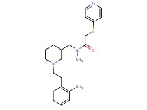 N-methyl-N-({1-[2-(2-methylphenyl)ethyl]-3-piperidinyl}methyl)-2-(4-pyridinylthio)acetamide