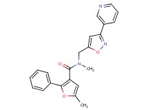 N,5-dimethyl-2-phenyl-N-{[3-(3-pyridinyl)-5-isoxazolyl]methyl}-3-furamide