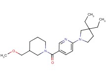 2-(3,3-diethylpyrrolidin-1-yl)-5-{[3-(methoxymethyl)piperidin-1-yl]carbonyl}pyridine