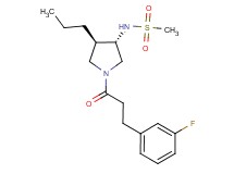 N-{(3S*,4R*)-1-[3-(3-fluorophenyl)propanoyl]-4-propyl-3-pyrrolidinyl}methanesulfonamide