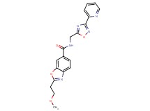 2-(2-methoxyethyl)-N-[(3-pyridin-2-yl-1,2,4-oxadiazol-5-yl)methyl]-1,3-benzoxazole-6-carboxamide