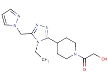2-{4-[4-ethyl-5-(1H-pyrazol-1-ylmethyl)-4H-1,2,4-triazol-3-yl]piperidin-1-yl}-2-oxoethanol