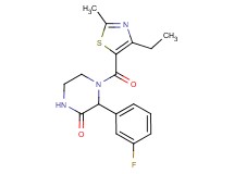 4-[(4-ethyl-2-methyl-1,3-thiazol-5-yl)carbonyl]-3-(3-fluorophenyl)piperazin-2-one