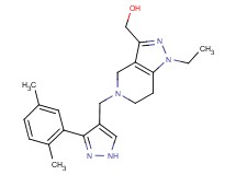 (5-{[3-(2,5-dimethylphenyl)-1H-pyrazol-4-yl]methyl}-1-ethyl-4,5,6,7-tetrahydro-1H-pyrazolo[4,3-c]pyridin-3-yl)methanol