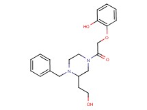 2-{2-[4-benzyl-3-(2-hydroxyethyl)-1-piperazinyl]-2-oxoethoxy}phenol
