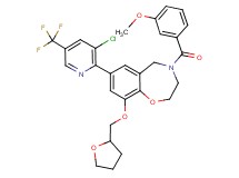 7-[3-chloro-5-(trifluoromethyl)-2-pyridinyl]-4-(3-methoxybenzoyl)-9-(tetrahydro-2-furanylmethoxy)-2,3,4,5-tetrahydro-1,4-benzoxazepine