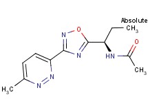 N-{(1R)-1-[3-(6-methyl-3-pyridazinyl)-1,2,4-oxadiazol-5-yl]propyl}acetamide