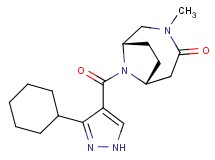 (1S*,6R*)-9-[(3-cyclohexyl-1H-pyrazol-4-yl)carbonyl]-3-methyl-3,9-diazabicyclo[4.2.1]nonan-4-one