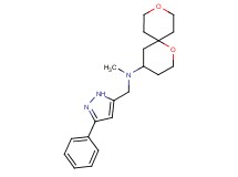 1,9-dioxaspiro[5.5]undec-4-yl(methyl)[(3-phenyl-1H-pyrazol-5-yl)methyl]amine