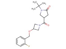 1-tert-butyl-4-({3-[(2-fluorobenzyl)oxy]-1-azetidinyl}carbonyl)-2-pyrrolidinone