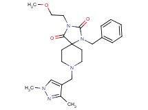 1-benzyl-8-[(1,3-dimethyl-1H-pyrazol-4-yl)methyl]-3-(2-methoxyethyl)-1,3,8-triazaspiro[4.5]decane-2,4-dione