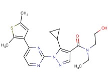 5-cyclopropyl-1-[4-(2,5-dimethyl-3-thienyl)-2-pyrimidinyl]-N-ethyl-N-(2-hydroxyethyl)-1H-pyrazole-4-carboxamide