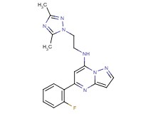 N-[2-(3,5-dimethyl-1H-1,2,4-triazol-1-yl)ethyl]-5-(2-fluorophenyl)pyrazolo[1,5-a]pyrimidin-7-amine