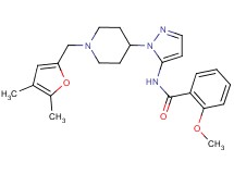 N-(1-{1-[(4,5-dimethyl-2-furyl)methyl]-4-piperidinyl}-1H-pyrazol-5-yl)-2-methoxybenzamide