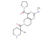 N-methyl-6-[(3-methyl-3-piperidinyl)carbonyl]-4-(1-pyrrolidinylcarbonyl)-5,6,7,8-tetrahydropyrido[4,3-d]pyrimidin-2-amine hydrochloride