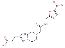 5-[({[2-(2-carboxyethyl)-6,7-dihydropyrazolo[1,5-a]pyrazin-5(4H)-yl]acetyl}amino)methyl]-2-furoic acid