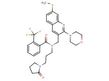 N-{[7-(methylthio)-2-(4-morpholinyl)-3-quinolinyl]methyl}-N-[3-(2-oxo-1-pyrrolidinyl)propyl]-2-(trifluoromethyl)benzamide