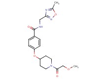 4-{[1-(methoxyacetyl)piperidin-4-yl]oxy}-N-[(5-methyl-1,2,4-oxadiazol-3-yl)methyl]benzamide
