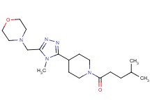4-({4-methyl-5-[1-(4-methylpentanoyl)piperidin-4-yl]-4H-1,2,4-triazol-3-yl}methyl)morpholine
