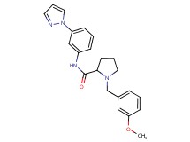 1-(3-methoxybenzyl)-N-[3-(1H-pyrazol-1-yl)phenyl]prolinamide