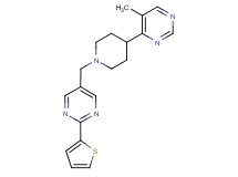 5-{[4-(5-methylpyrimidin-4-yl)piperidin-1-yl]methyl}-2-(2-thienyl)pyrimidine