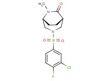 (1S*,5R*)-3-[(3-chloro-4-fluorophenyl)sulfonyl]-6-methyl-3,6-diazabicyclo[3.2.2]nonan-7-one