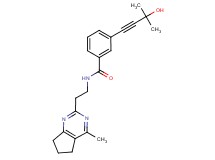 3-(3-hydroxy-3-methylbut-1-yn-1-yl)-N-[2-(4-methyl-6,7-dihydro-5H-cyclopenta[d]pyrimidin-2-yl)ethyl]benzamide