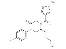 5-butyl-1-(4-chlorophenyl)-4-[(1-methyl-1H-pyrazol-4-yl)carbonyl]-2-piperazinone