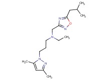 3-(3,5-dimethyl-1H-pyrazol-1-yl)-N-ethyl-N-[(5-isobutyl-1,2,4-oxadiazol-3-yl)methyl]propan-1-amine