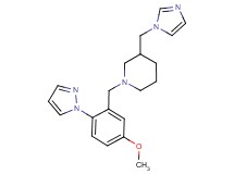 3-(1H-imidazol-1-ylmethyl)-1-[5-methoxy-2-(1H-pyrazol-1-yl)benzyl]piperidine