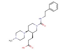 3-((3R*,4S*)-4-(4-methylpiperazin-1-yl)-1-{[(2-phenylethyl)amino]carbonyl}piperidin-3-yl)propanoic acid