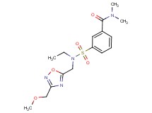 3-[(ethyl{[3-(methoxymethyl)-1,2,4-oxadiazol-5-yl]methyl}amino)sulfonyl]-N,N-dimethylbenzamide