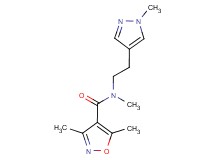 N,3,5-trimethyl-N-[2-(1-methyl-1H-pyrazol-4-yl)ethyl]isoxazole-4-carboxamide