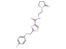 2-[(4-fluorophenoxy)methyl]-N-[2-(2-oxopyrrolidin-1-yl)ethyl]-1,3-oxazole-4-carboxamide