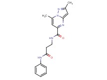 N-(3-anilino-3-oxopropyl)-2,7-dimethylpyrazolo[1,5-a]pyrimidine-5-carboxamide