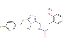 N-({5-[(4-fluorobenzyl)thio]-4-methyl-4H-1,2,4-triazol-3-yl}methyl)-3-(2-methoxyphenyl)propanamide