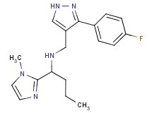 N-{[3-(4-fluorophenyl)-1H-pyrazol-4-yl]methyl}-1-(1-methyl-1H-imidazol-2-yl)butan-1-amine