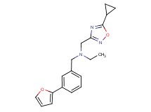 N-[(5-cyclopropyl-1,2,4-oxadiazol-3-yl)methyl]-N-[3-(2-furyl)benzyl]ethanamine