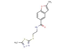 2-methyl-N-{2-[(5-methyl-1,3,4-thiadiazol-2-yl)thio]ethyl}-1-benzofuran-5-carboxamide