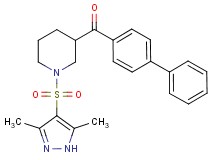 4-biphenylyl{1-[(3,5-dimethyl-1H-pyrazol-4-yl)sulfonyl]-3-piperidinyl}methanone